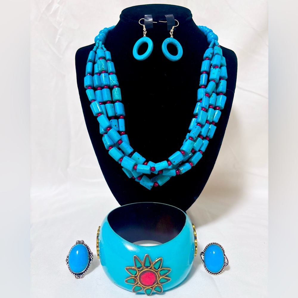 Bone Beaded necklace Jewelry Set